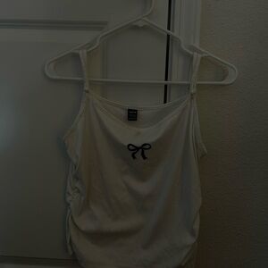 Hollister white Camisole with Bow Accent